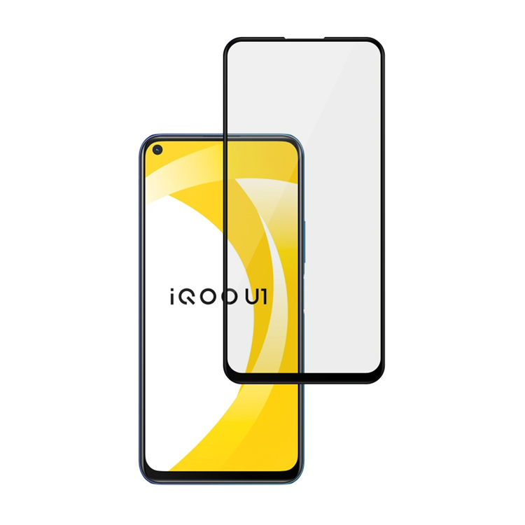Alink 2.5D silk print full glue tempered glass screen protector for iQOO U1
