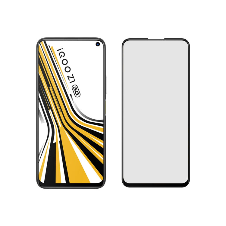 Alink 2.5D silk print full glue tempered glass screen protector for iQOO Z1