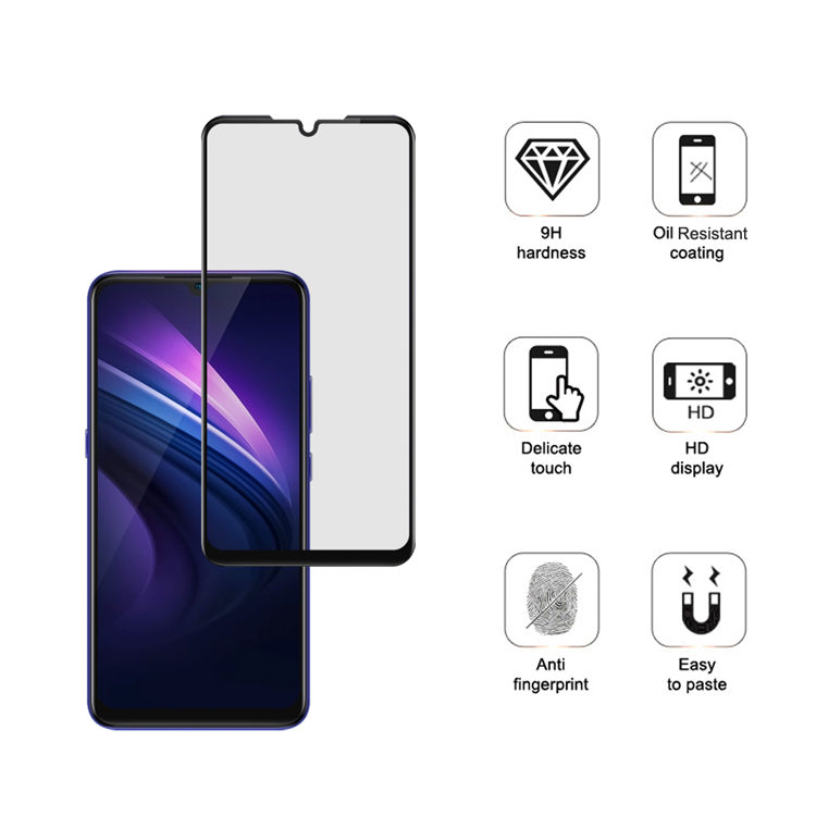 Alink 2.5D silk print full glue tempered glass screen protector for iQOO Neo