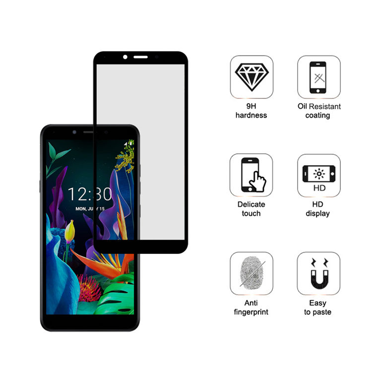 Alink 3D hot bending edge glue tempered glass screen protector for LG K20 2019