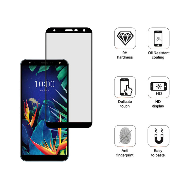 Alink 3D hot bending edge glue tempered glass screen protector for LG K40