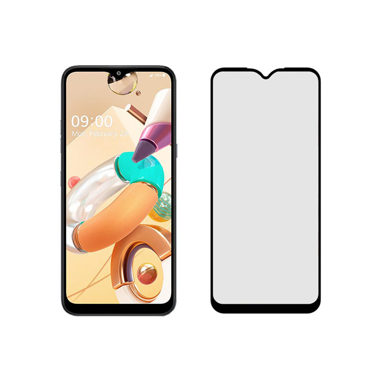 Alink 2.5D silk print full glue tempered glass screen protector for LG K41S