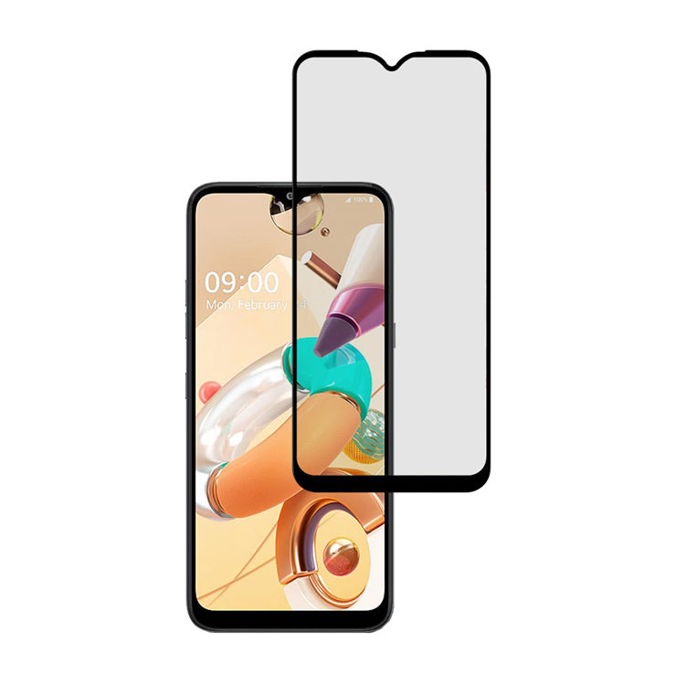 Alink 2.5D silk print full glue tempered glass screen protector for LG K41S