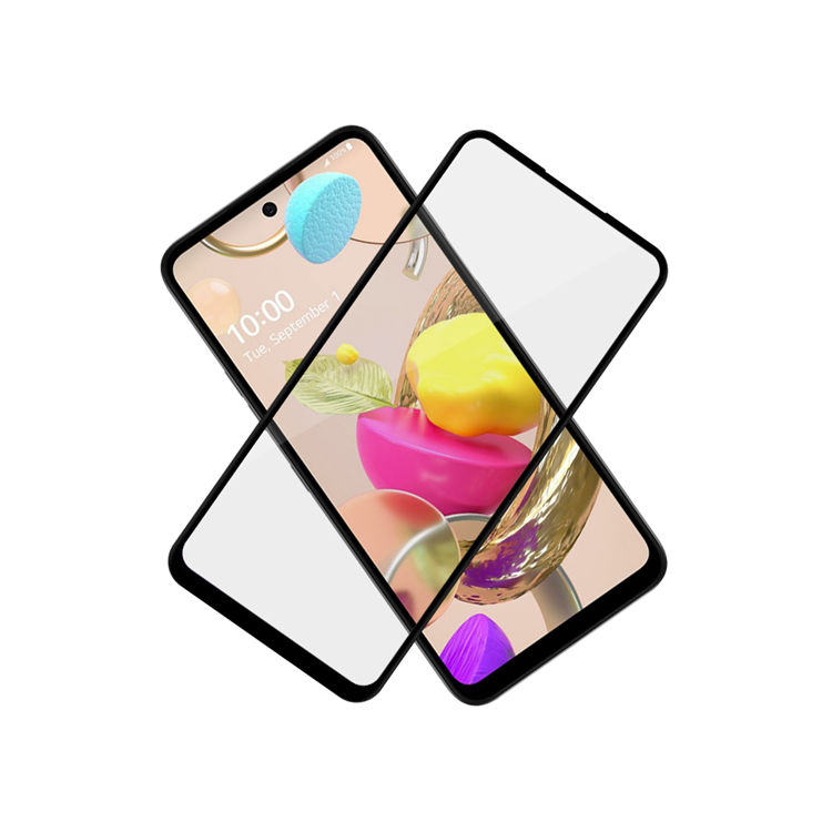 Alink 2.5D silk print full glue tempered glass screen protector for LG K42