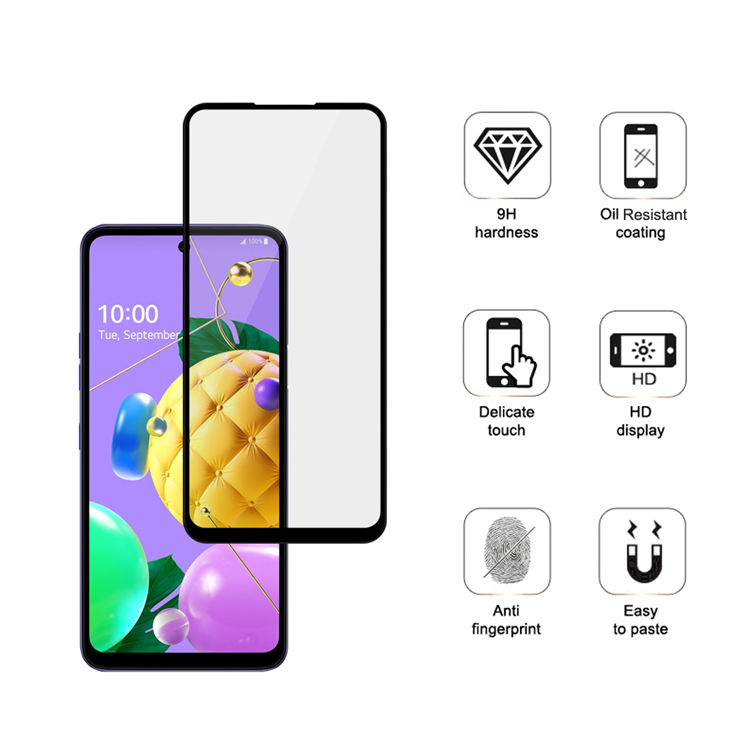 Alink 3D hot bending full glue tempered glass screen protector for LG K52