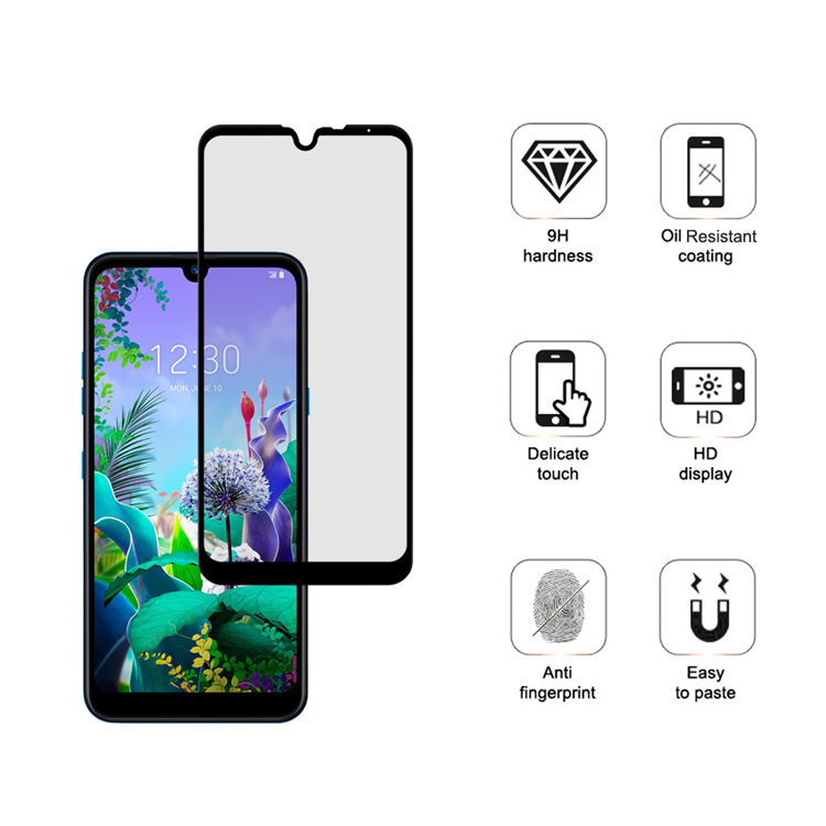 Alink 3D hot bending full glue tempered glass screen protector for LG Q60
