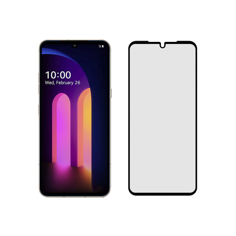 Alink 2.5D silk print full glue tempered glass screen protector for LG V60