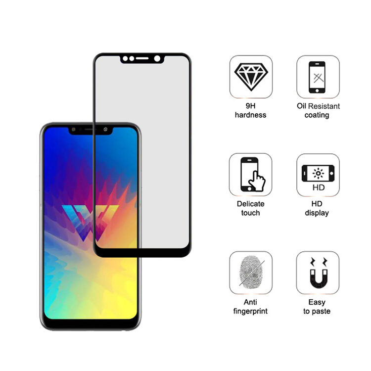 Alink 3D hot bending edge glue tempered glass screen protector for LG W10