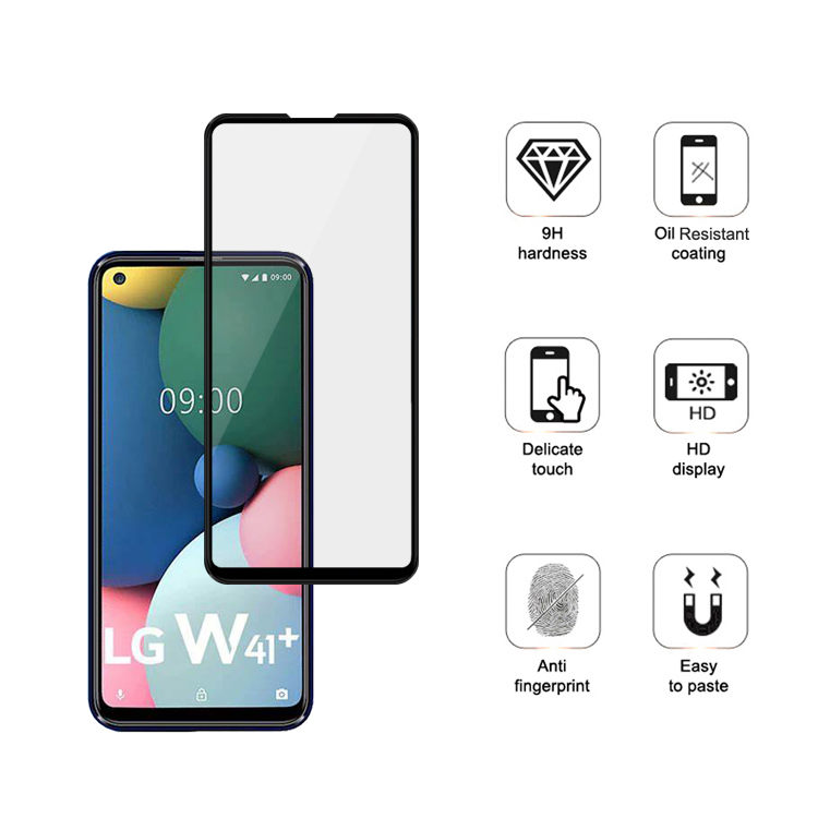 Alink 3D hot bending edge glue tempered glass screen protector for LG W41+