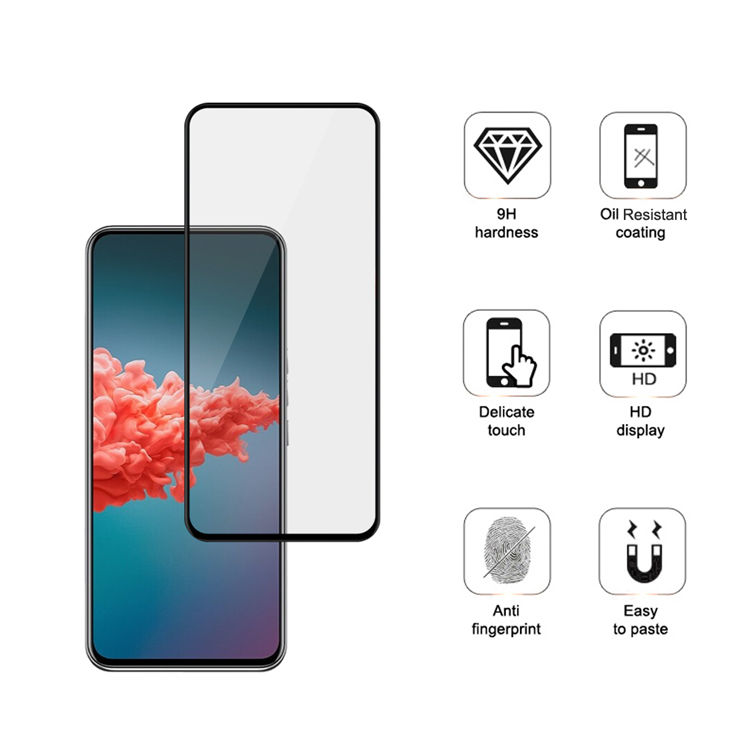 Alink 2.5D silk print full glue tempered glass screen protector for ZTE Axon 20
