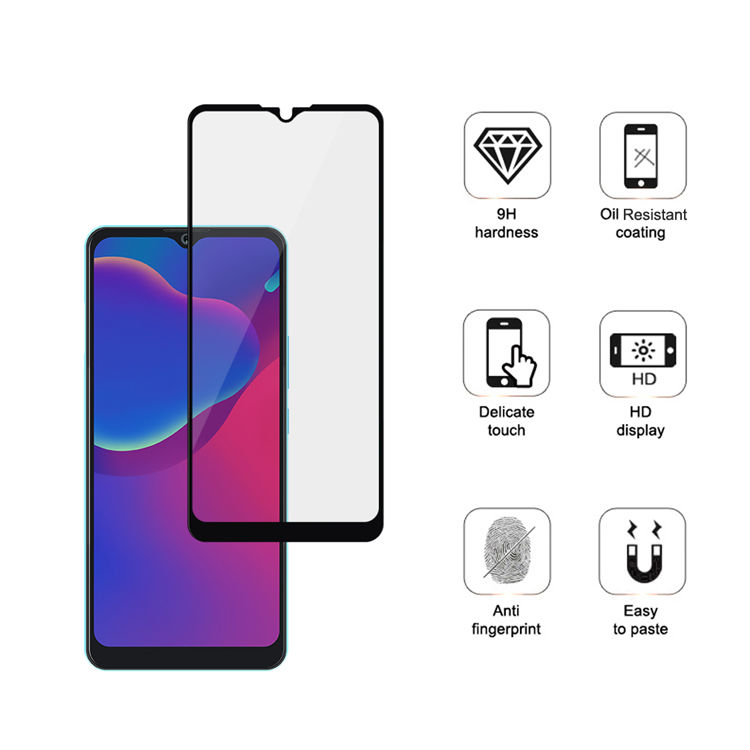 Alink 2.5D silk print full glue tempered glass screen protector for ZTE Blade V2021 5G