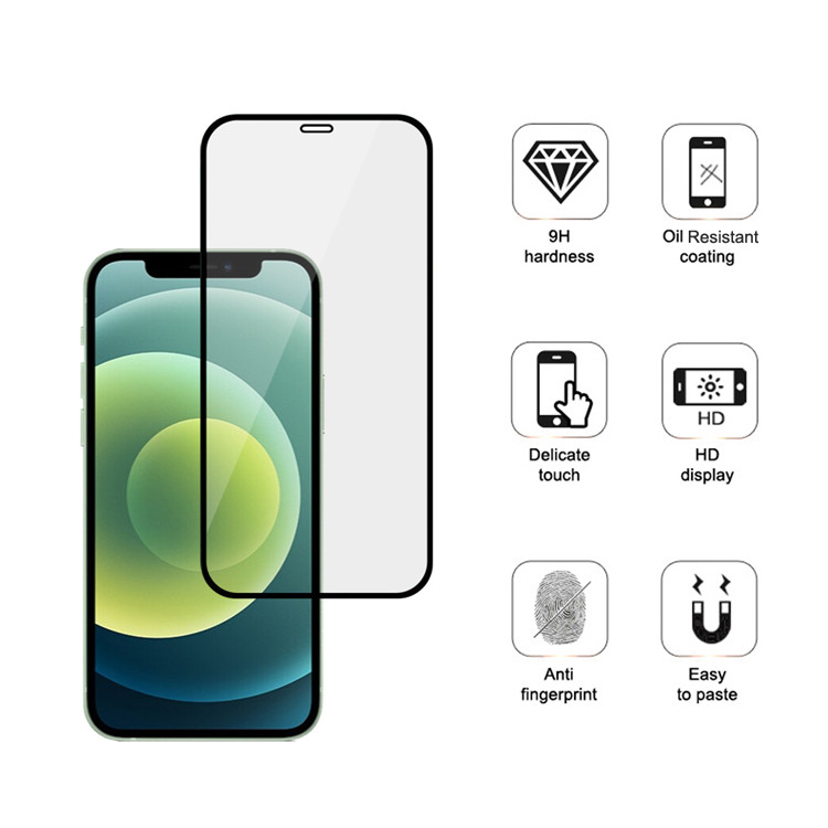 Alink 2.5D Anti glare full cover tempered glass screen protector for Apple iPhone 12