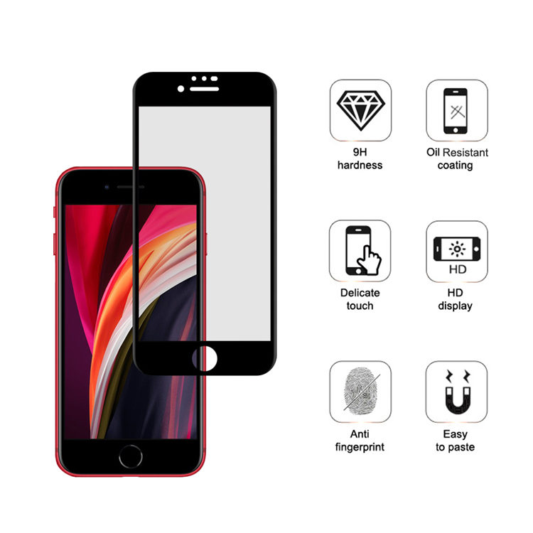 Alink 2.5D high aluminum tempered glass screen protector for Apple iPhone SE 2020