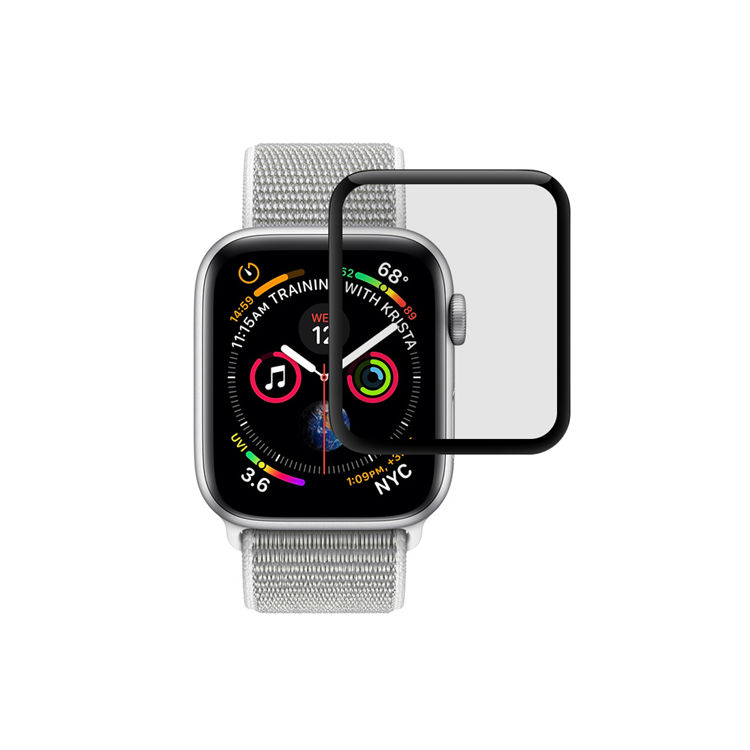 Alink 3D curved precise carving tempered glass screen protector for Apple Watch 4 44mm