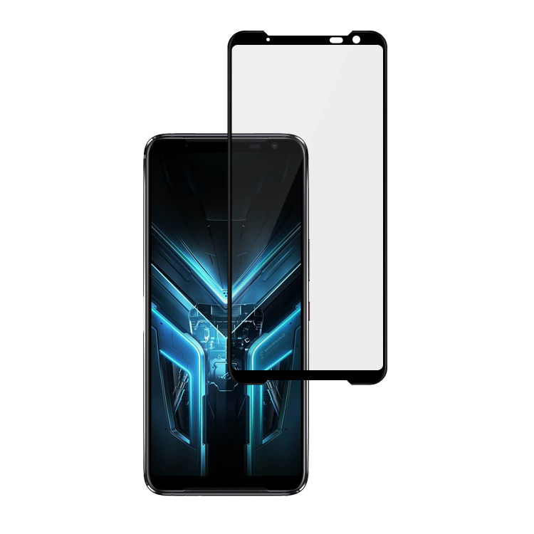 Alink 2.5D silk print full glue tempered glass screen protector for Asus ROG Phone 3 ZS661KS