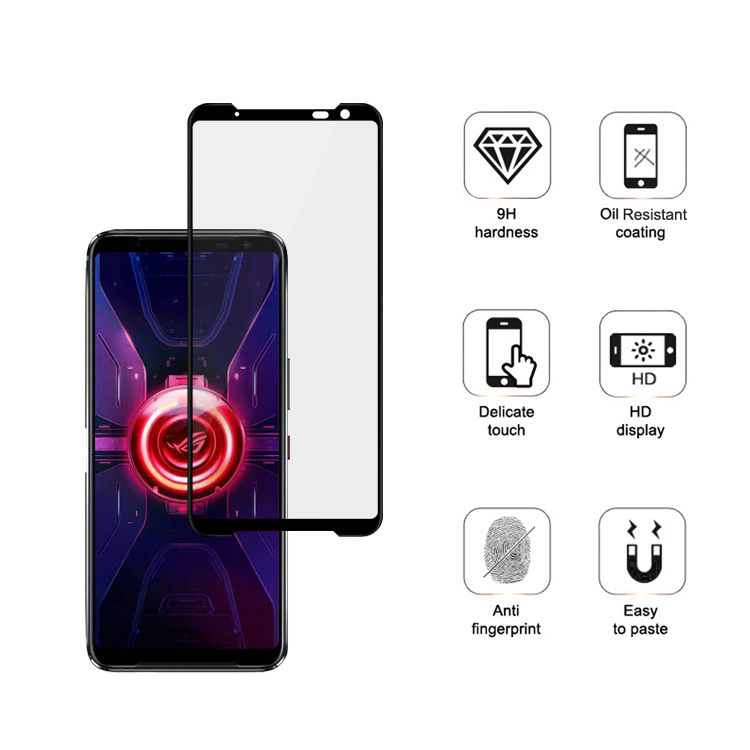 Alink 3D hot bending full glue tempered glass screen protector for Asus ROG Phone 3 Strix