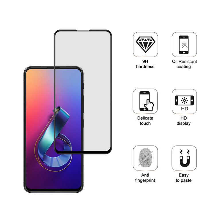 Alink 3D hot bending edge glue tempered glass screen protector for Asus Zenfone 6 ZS630KL