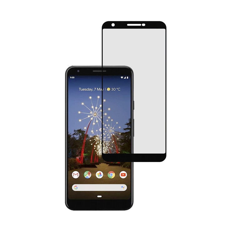 Alink 2.5D silk print full glue tempered glass screen protector for Google Pixel 3A XL
