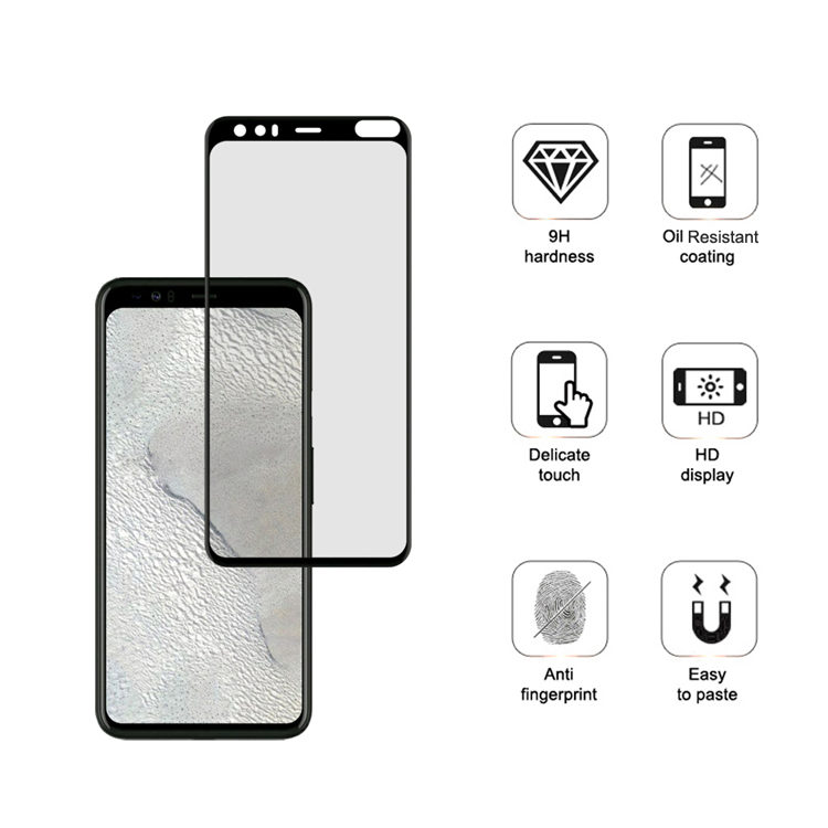 Alink 2.5D silk print full glue tempered glass screen protector for Google Pixel 4 XL