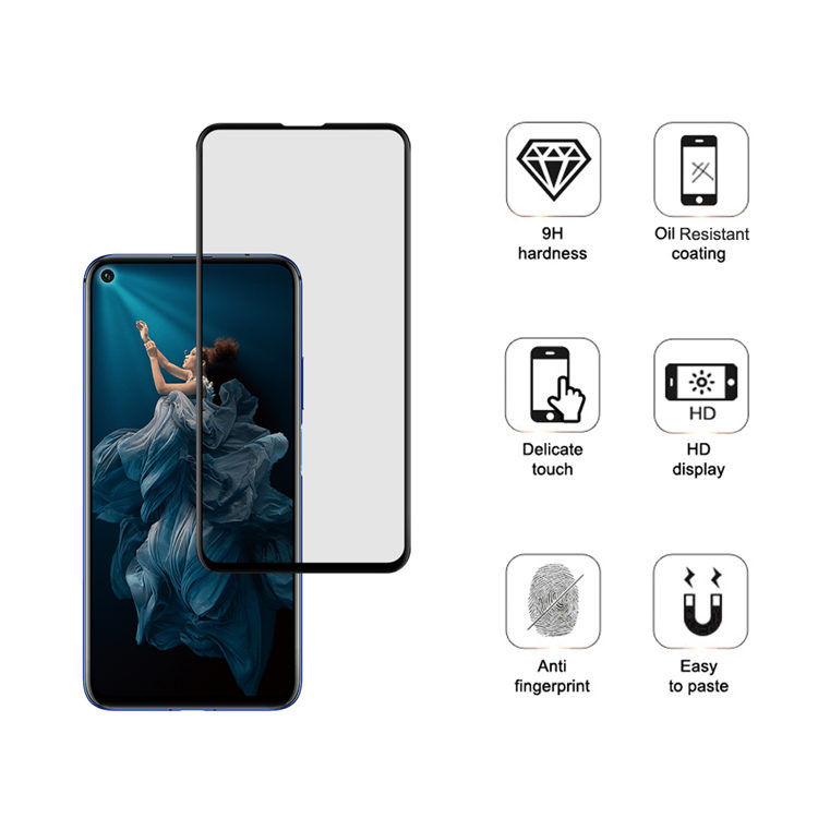 Alink 3D hot bending full glue tempered glass screen protector for Honor 20