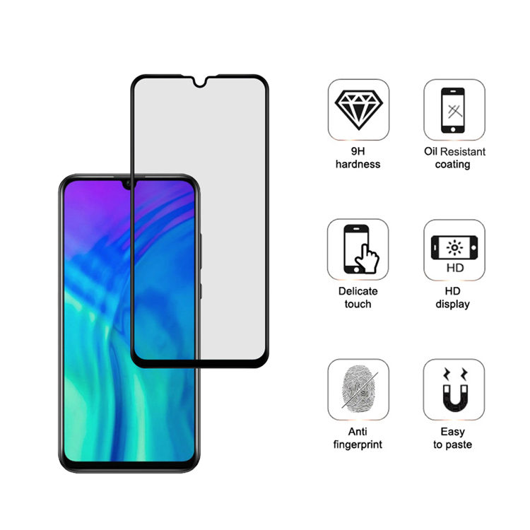 Alink 3D hot bending full glue tempered glass screen protector for Honor 20 Lite