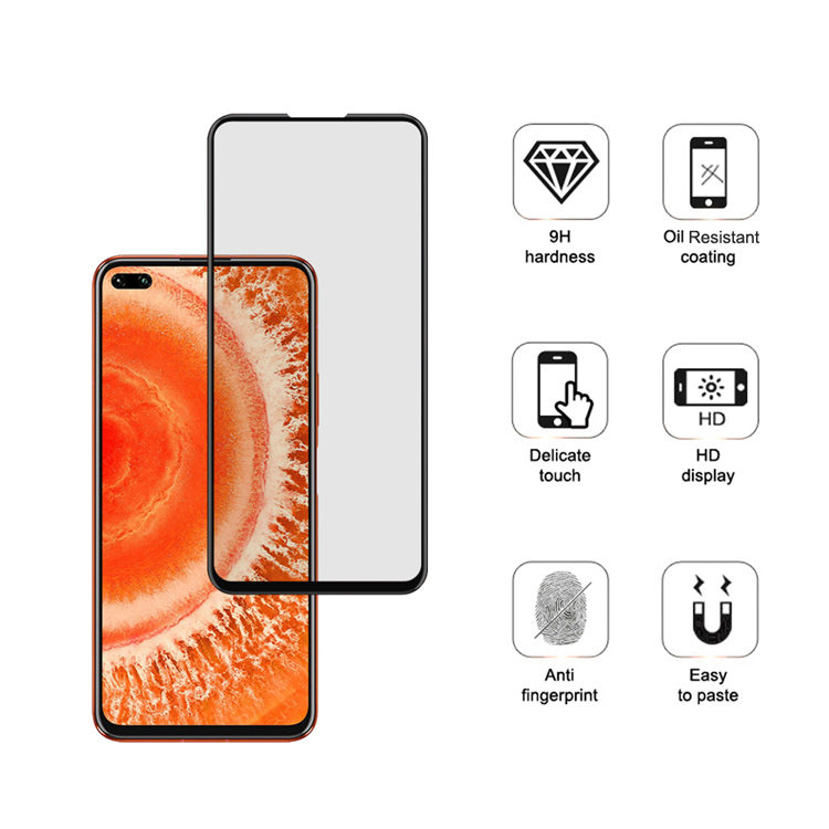 Alink 3D hot bending full glue tempered glass screen protector for Honor V30 Pro