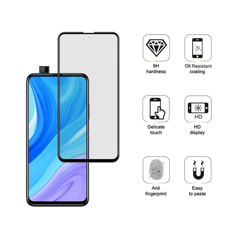 Alink 2.5D silk print full glue tempered glass screen protector for Huawei P Smart Pro 2019