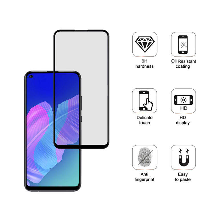 Alink 3D hot bending full glue tempered glass screen protector for Huawei Y7P