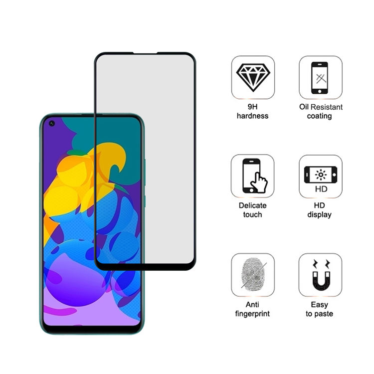 Alink 2.5D silk print full glue tempered glass screen protector for Honor Play 4T