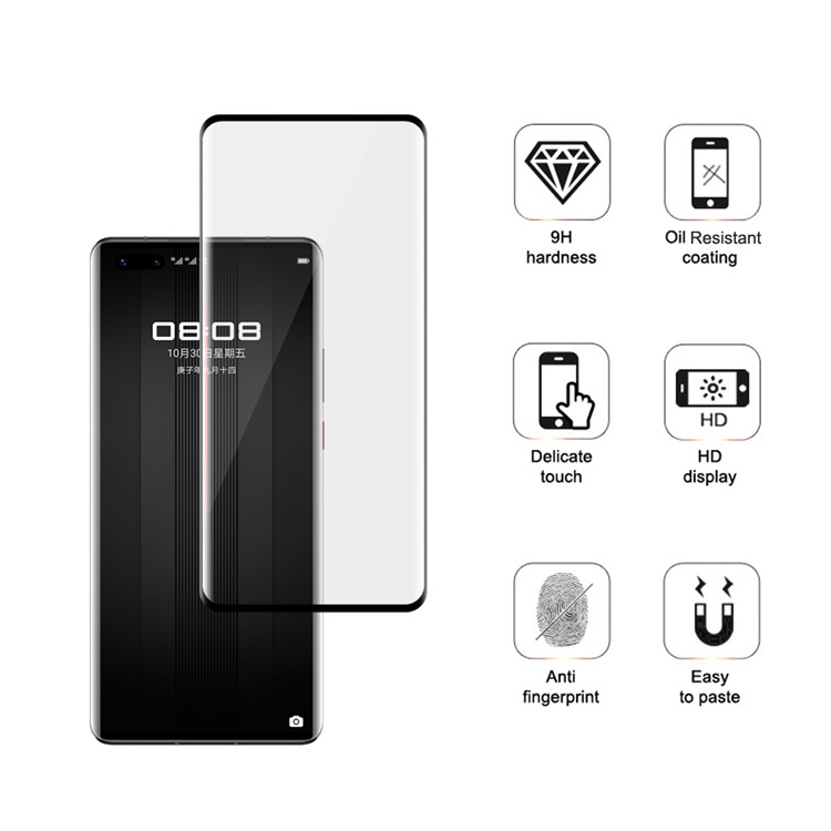 Alink 3D curved precise carving tempered glass screen protector for Huawei Mate 40 RS