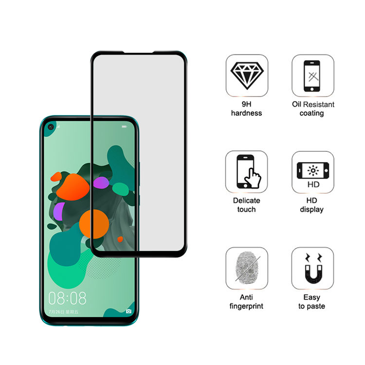 Alink 3D hot bending full glue tempered glass screen protector for Huawei Nova 5i Pro