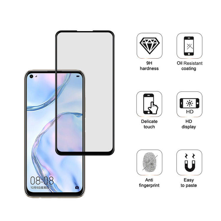 Alink 3D hot bending full glue tempered glass screen protector for Huawei Nova 7 SE