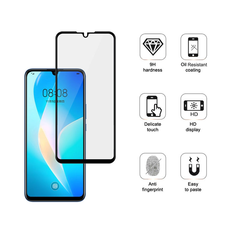 Alink 2.5D silk print full glue tempered glass screen protector for Huawei Nova 8 SE