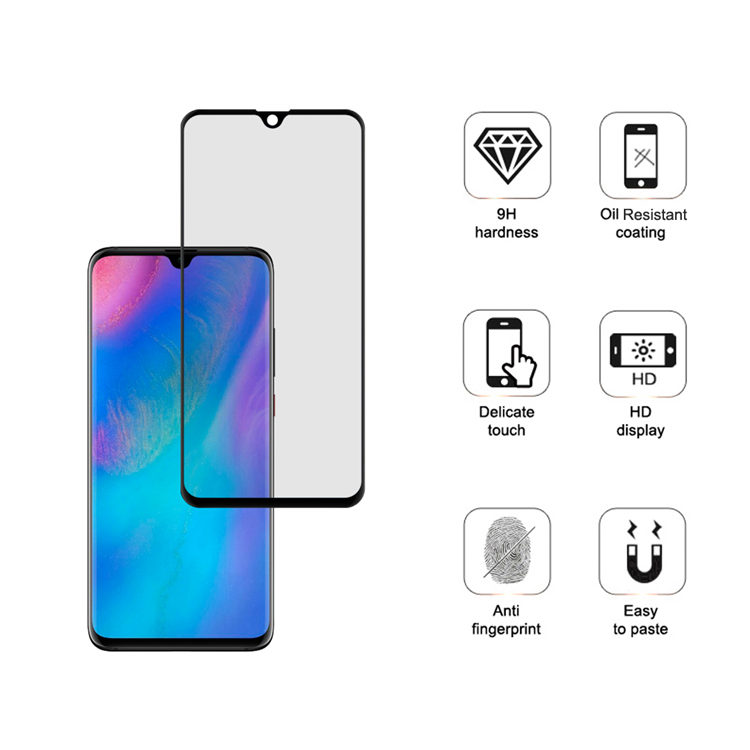 Alink 3D hot bending full glue tempered glass screen protector for Huawei P30
