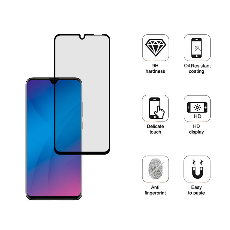 Alink 2.5D silk print full glue tempered glass screen protector for Huawei P30 Lite