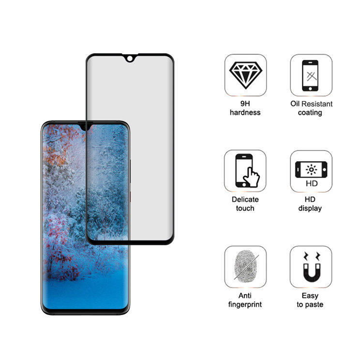 Alink 3D hot bending full glue tempered glass screen protector for Huawei P30 Pro