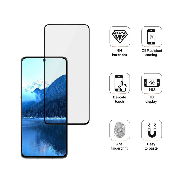 Alink 2.5D silk print full glue tempered glass screen protector for Huawei P50