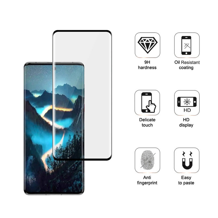 Alink 3D curved precise carving tempered glass screen protector for Huawei P50 Pro