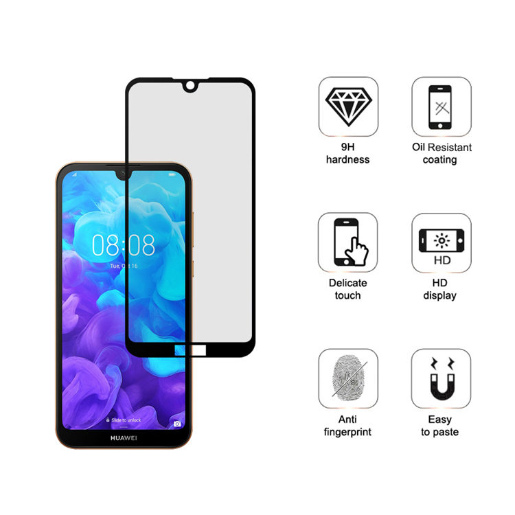 Alink 3D hot bending full glue tempered glass screen protector for Huawei Y5 2019