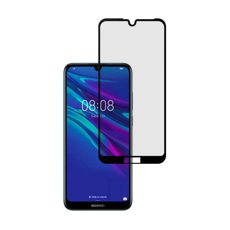 Alink 2.5D silk print full glue tempered glass screen protector for Huawei Y6 2019