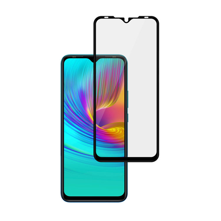 Alink 2.5D silk print full glue tempered glass screen protector for Infinix Smart 4