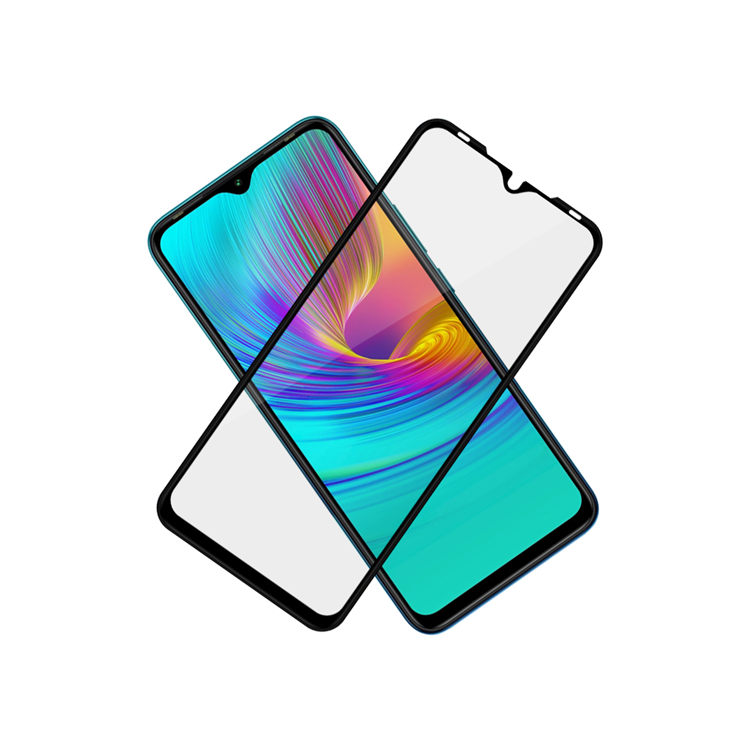 Alink 2.5D silk print full glue tempered glass screen protector for Infinix Smart 4
