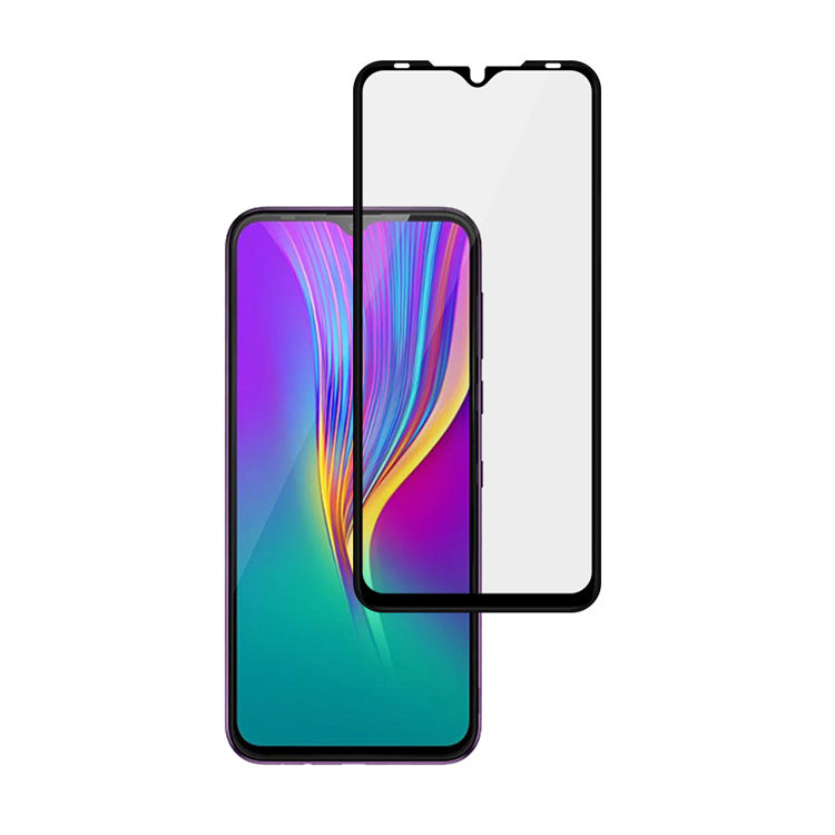 Alink 2.5D silk print full glue tempered glass screen protector for Infinix Smart 4 Plus