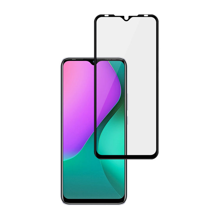 Alink 2.5D silk print full glue tempered glass screen protector for Infinix Hot 10 Play