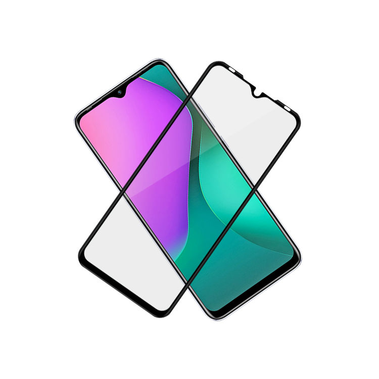 Alink 2.5D silk print full glue tempered glass screen protector for Infinix Hot 10 Play