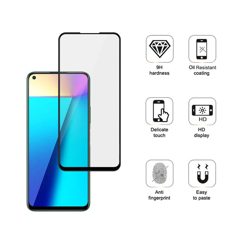Alink 3D hot bending full glue tempered glass screen protector for Infinix Note 7
