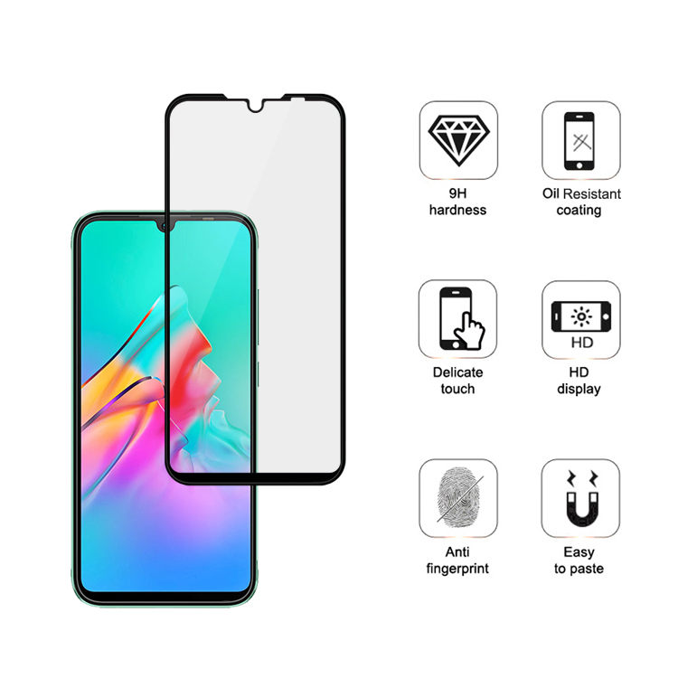 Alink 2.5D silk print full glue tempered glass screen protector for Infinix Smart HD 2021