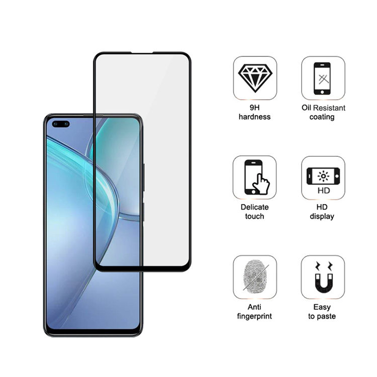 Alink 2.5D silk print full glue tempered glass screen protector for Infinix Zero 8