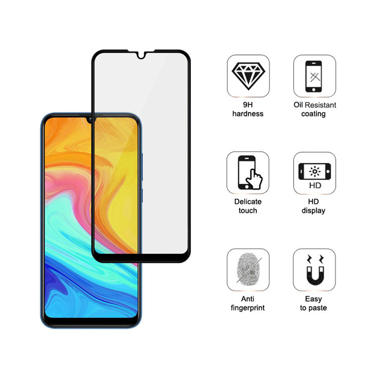Alink 2.5D silk print full glue tempered glass screen protector for Lenovo A7