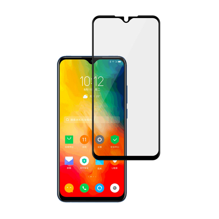 Alink 2.5D silk print full glue tempered glass screen protector for Lenovo K6 Enjoy